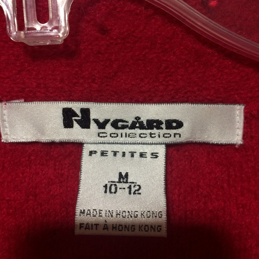 Classic Red Boiled Wool Zip Jacket - image 4